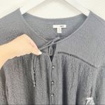 Amuse Society  Kimmy Woven Romper Gray Long Sleeve Size Large L NWT Photo 4