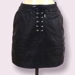 ZARA  lace up faux leather mini skirt Photo 0