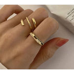 Boutique NEW Women's 14 Gold Filled Bar Simulated Diamond Ring, Adjustable Photo 3