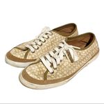 Coach  Edith‎ Women's 7.5 Tan Brown Signature Print Sneaker A1244 Photo 1
