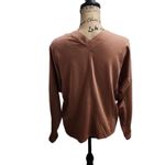 FAVLUX Sweatshirt Womens Size Small Brown LaceUp Grommet Long Sleeve Edgy Modern Photo 4