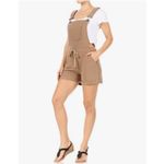 Shosho Overalls Romper Shorts Drawstring Pockets Casual Comfy Beige L Prairie Tan Size L Photo 9