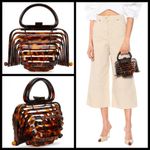 Cult Gaia ππ Lillith Bag ~ Tortoise Acrylic Mini Top Handle Bag Collapsible Photo 5