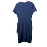 Black Halo Nave Blue Ponte Knit Harbor Sheath Dress Size 4 Photo 4