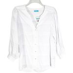 J. McLaughlin NWT  Cotton Estella Blouse White Size S Photo 2