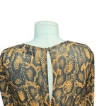 Finders Keepers Lana Snakeskin-Print Mini Dress Brown Black Size US 4 Photo 7