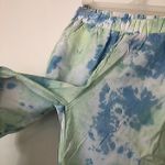 Romwe NEW NWT  Tie Dye Pull On Pants Green Blue White High Waisted Joggers Small Photo 8