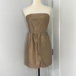 Twelfth Street by Cynthia Vincent Size 4 Gold Silk Strapless Dress with Bow Photo 1