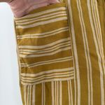 J. Jill Shorts SZ Large Linen Blend Boho Stripe High Rise Cuffed Pull On Pockets Yellow Photo 8