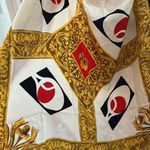 Vintage 80s USA Tennis Scarf Gold Photo 5