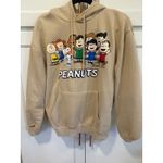 Aeropostale  Peanuts Snoopy Charlie Brown Group Hoodie Sweatshirt Size S Tan cozy Photo 0