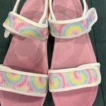 TRAQ Alegria Sparq Backstrap Sport Sandals Tie Dye Pink Pastel Size 8 Used Photo 0