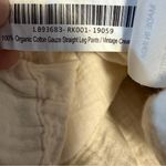 Quince  100% organic cotton gauze straight leg pants vintage cream size Large Photo 7
