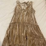 Altar'd State Gold Shimmer Velvet Dress Photo 0