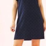 Lilly Pulitzer π Kathie Mini Shift Dress Navy Metallic Size 8 Photo 0