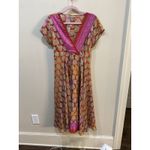 Dharma Imports Vibrant Floral Silk Blend Midi Dress Size Large/XL‎ Photo 1