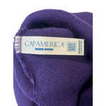 Anna Sui The World Of Beanie Knit Cap Hat Unisex OS Purple Patch Logo NEW Photo 3