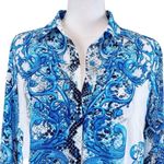 Alberto Makali Large  Paisley Animal Print Button Down Shirt Women’s Long Sleeve Photo 1