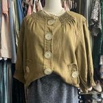 Live a Little LAL 100% linen lagenlook pea coat sweater/jacket. Size Large Photo 0