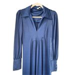 T2 70S Vintage Navy Blue Maxi Dress Long Sleeve Stretchy Full Length Gown Size undefined Photo 5