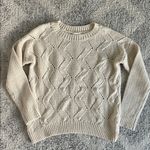 H&M Cream Off White Knit Oversized Crewneck Sweater Size XS Photo 0