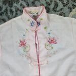 Lyre Bird Vintage Pink Embroidered Long Night Gown Dress Pajamas Size undefined Photo 4