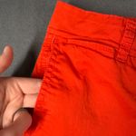 J Crew Womens 2 Bright Orange Flat Front Chino Cotton Shorts Pockets Photo 6