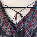 Anthropologie  Deep V leopard butterfly mini dress size M Photo 3