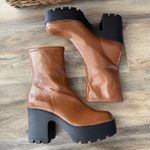 Call it spring  Brown Faux Leather Platform Chunky Heel Ankle Boots Women’s 11 Photo 3
