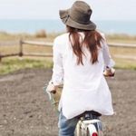 Minnetonka  | Parker Tan Suede Braided Women's Floppy Bucket Hat Photo 2