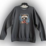 Marvel Guardians Of The Galaxy Rocket Raccoon Womens Grey Sweatshirt, Size 2X Photo 1