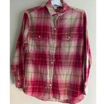 Old Navy NWT Women’s Pink Plaid Flannel Boyfriend Shirt Photo 0