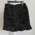 Ziela Black Ruched Y2K Goth Punk Ruffle Party Mini Skirt size S Photo 0