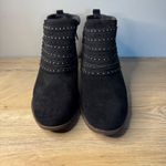 Lucky Brand Belrose Black Suede Ankle Booties 8.5W Studded Western Boho Chic Photo 3