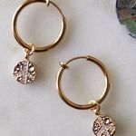 20mm Gold Hoop With Charms With Peace Coins Photo 2