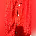 Show Me Your Mumu  red cheetah Alicia long sleeve button up tunic size M Photo 2
