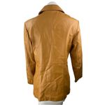 wilson's leather Wilsons 100% Leather Womens Tan Brown Button Down Long Sleeve Coat Jacket Size S Photo 1