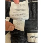 Reformation Retooled Denim Mini Skirt Black Size 24 Frayed Hem High Rise Photo 3