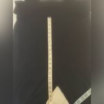 Bebe  Women's XL Black V-Neck Jumpsuit with Open Leg Slits Photo 10