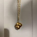 ZARA  Gold Body Sculpture Abstract Art Artistic Long Chain Necklace Buttock Photo 5