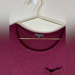 Splash Burgundy Short Sleeve Shirt Pocket Front Size Medium Rayon Minimalist Photo 4