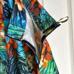 Blue and Orange Skater Mini Skirt Resort Wear Made in Brazil Size 10 Photo 4