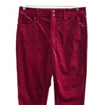 White House | Black Market Women's Pink Velvet Skinny Ankle Pants Size 8 Photo 2