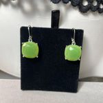 Joan Rivers Cushion Cut Green Lever Back Dangle Earrings Photo 0