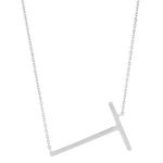 Sterling Silver LXNYC Initial T Necklace NWT Photo 0