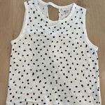 Banana Republic 100% linen sleeveless tank top with keyhole twist back spots S Photo 0