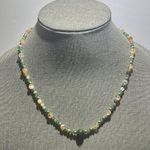 Handmade Moss Agate + Citrine + Green Aventurine Beaded Necklace * ✨ Photo 0