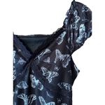 Kelsey Wilson Studio Fairycore Butterfly Print Drawstring Ruched Dress M NWT Black Size M Photo 3