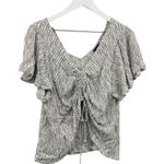 Daytrip  By Buckle Woven V Neck Cinch Shirt Size Large Photo 1