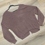 Sweet Wanderer Purple Knit Tie Back Sweater Photo 0